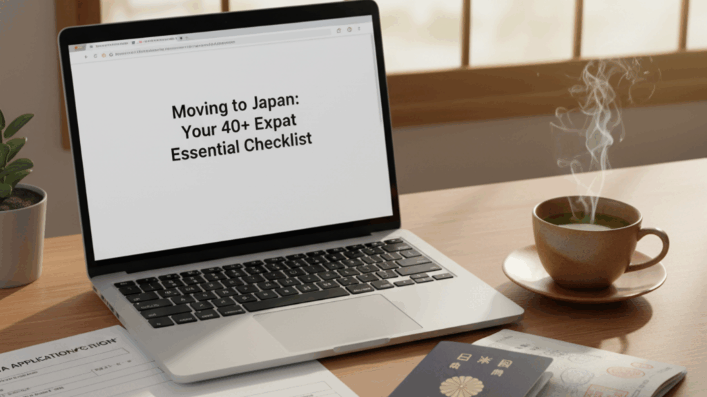 Winter scene in Niigata, Japan — a small neighborhood clinic surrounded by light snow. The image symbolizes the importance of bringing personal medical records when moving to Japan.