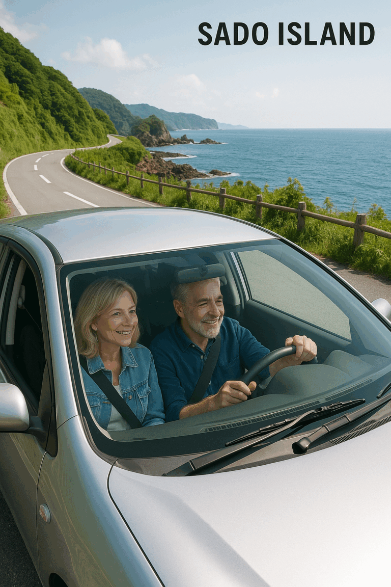 Couple in their 50s Foreigner Driving a car