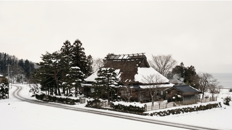 Quiet Japanese rural property landscape representing foreign real estate investment opportunities in Japan